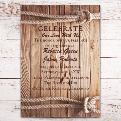 barn wood Cowboy Western country Wedding Announcement