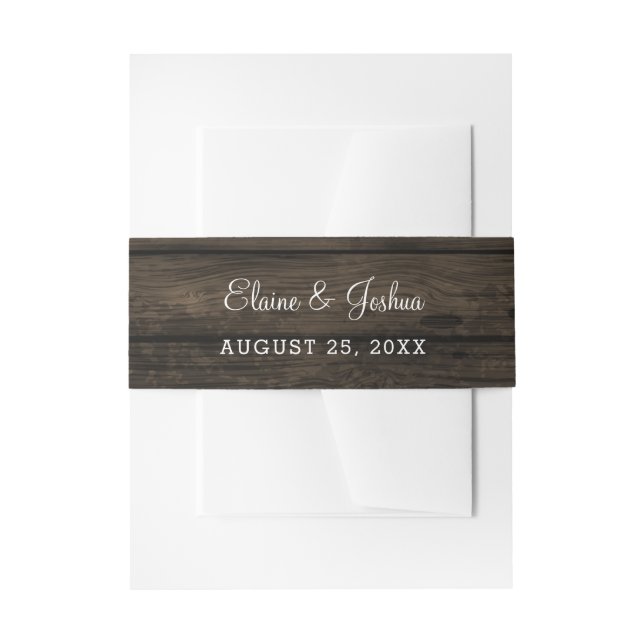 barn wood floral rustic country chic belly band (Front Example)