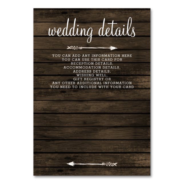 barn wood floral rustic wedding enclosure cards (Front)