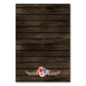 barn wood floral rustic wedding enclosure cards (Back)