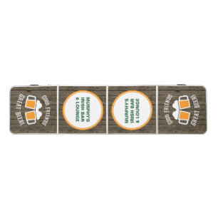Barn Wood Good Friends Great Beer Custom Name Pong Table