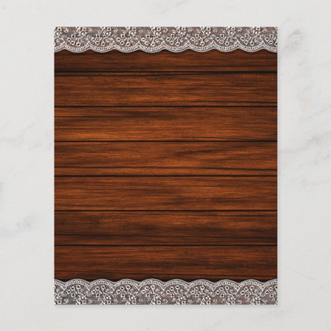 Barn Wood & Lace Borders Scrapbook Paper (Front)