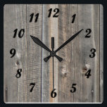 Barn Wood Look Clock<br><div class="desc">Wall clock with the look of old barn wood.</div>