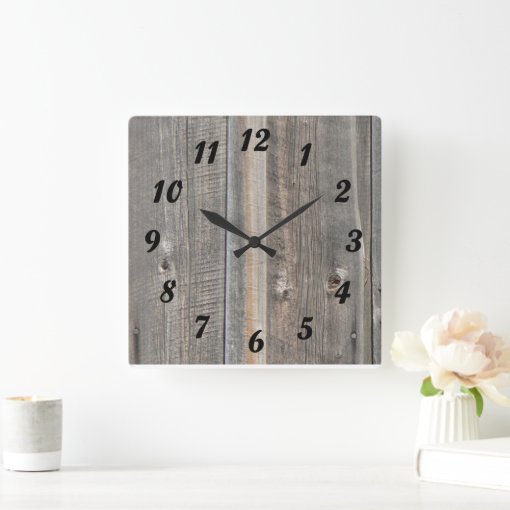 Barn Wood Look Clock Zazzle