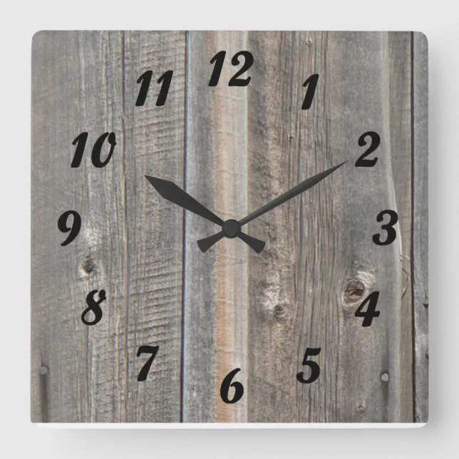 Barn Wood Look Clock Zazzle