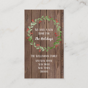 Barn Wood New Home Holiday Moving Announcement