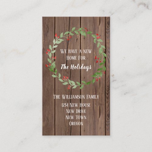 Barn Wood New Home Holiday  Moving Announcement 