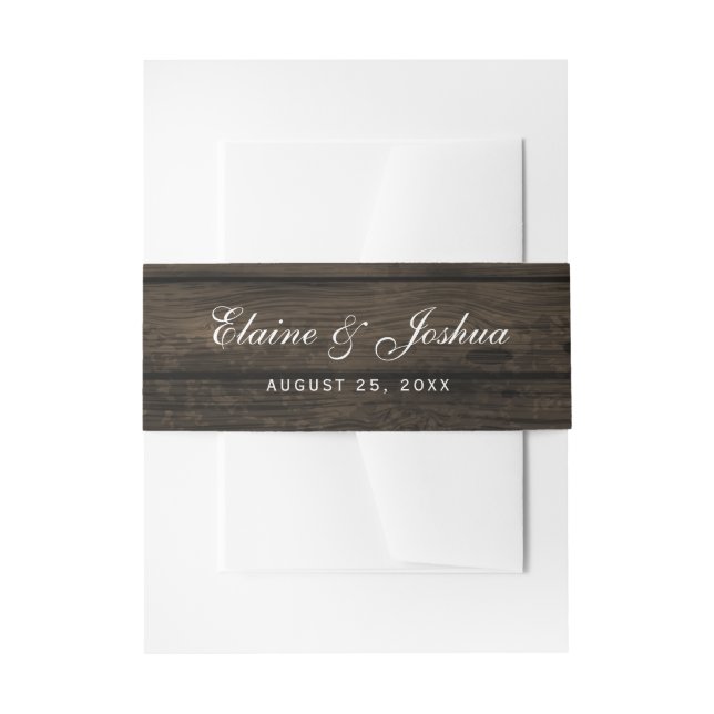 barn wood rustic country chic belly band (Front Example)