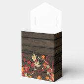 Barn Wood Rustic Fall Leaves Wedding Favor Boxes (Opened)
