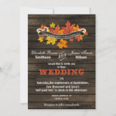Barn wood Rustic Fall wedding invitations (Front)