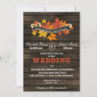 Barn wood Rustic Fall wedding invitations