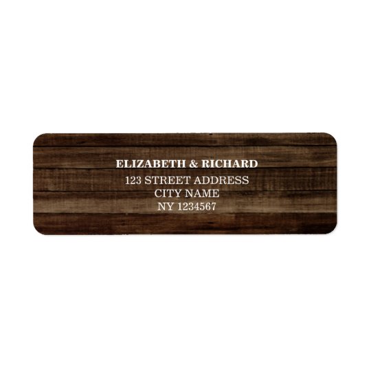 Barn Wood Rustic Wedding Label | Zazzle.com
