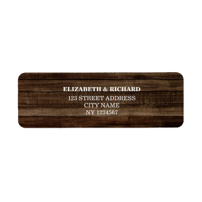 Barn Wood Rustic Wedding Label | Zazzle