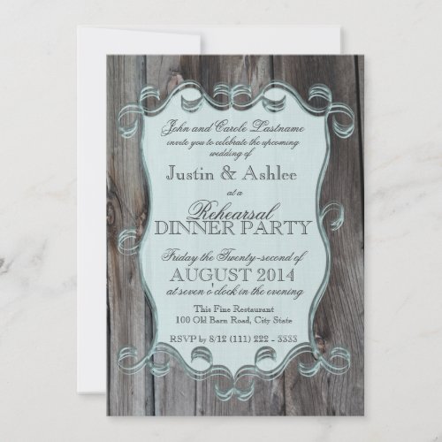 Barn Wood Sign Rehearsal Dinner Party Personalized Announcement