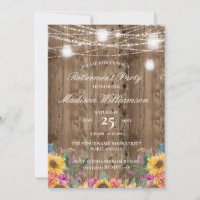 Barn Wood String Of Lights & Sunflower Retirement