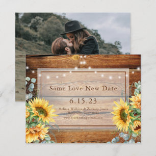 Barn Wood Sunflower Photo Change the Date Save Th