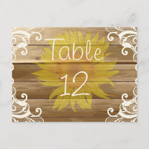 Barn Wood Sunflowers and Vintage Lace Postcard