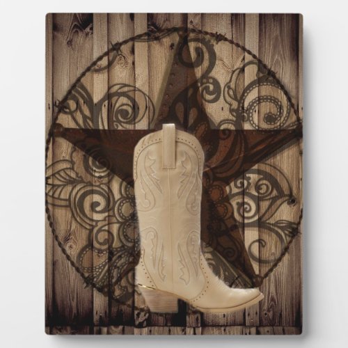 Barn Wood Texas Lone Star western country cowgirl Plaque