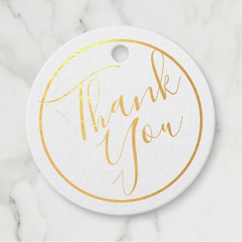 Barn Wood Wedding Gold Foil Thank You Foil Favor Tags