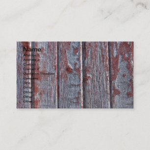 Barn Wood With Red Peeling Paint Business Card