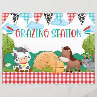 Barn Yard Grazing Station Food Dessert Table Sign