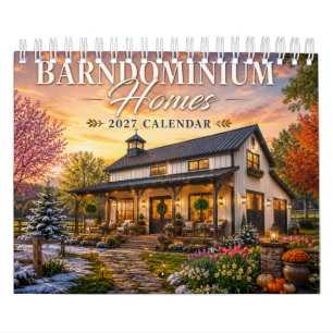Barndominium Homes 2027 Calendar Rustic Country