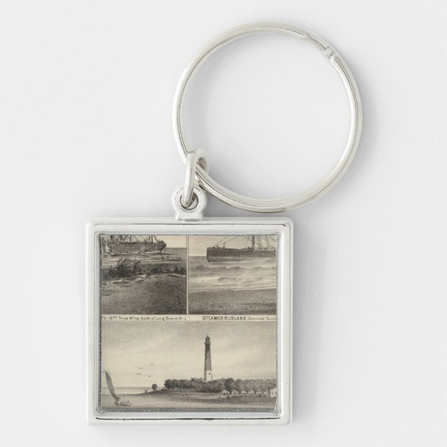 Barnegat Inlet Steamship Amerique Keychain (Front)