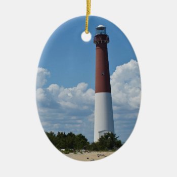 Barnegat Lighthouse Ceramic Ornament by lighthouseenthusiast at Zazzle
