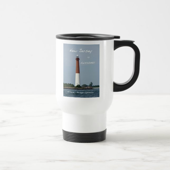 Barnegat Lighthouse Long Beach Island New Jersey Travel Mug (Right)