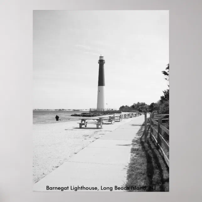 Barnegat Lighthouse, Long Beach Island Poster Zazzle
