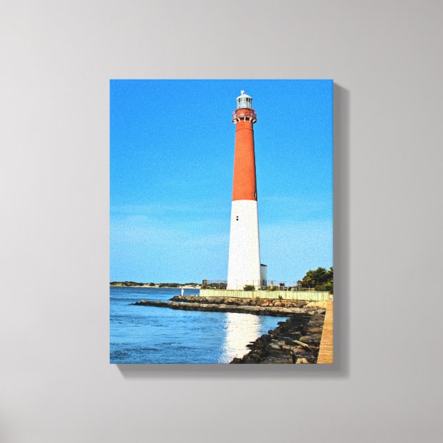 Barnegat Lighthouse, New Jersey Wrapped Canvas Print (Front)