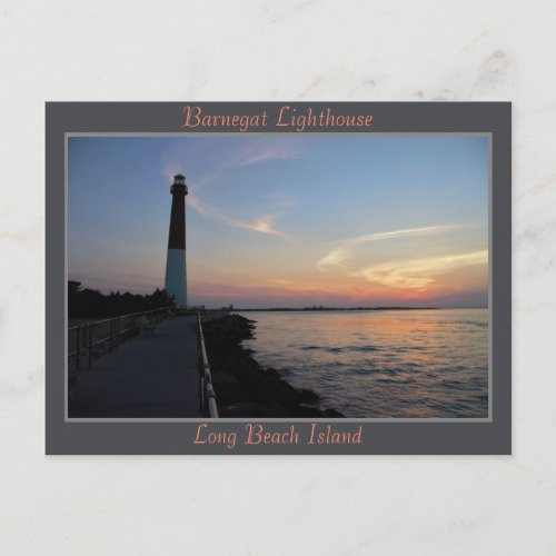 Barnegat Lighthouse Sunset Postcard