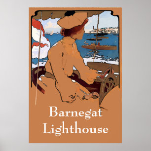 Barnegat Lighthouse Vintage Style Poster