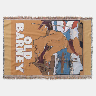 Barnegat Lighthouse Vintage Style Throw Blanket