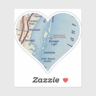 Barnegat NJ Vintage Map Sticker