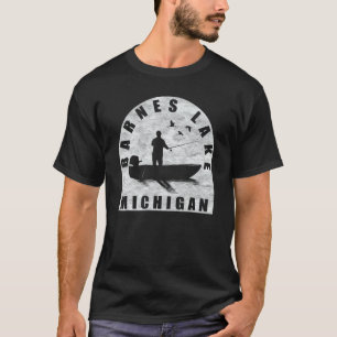 Barnes Lake Fishing Michigan T-Shirt