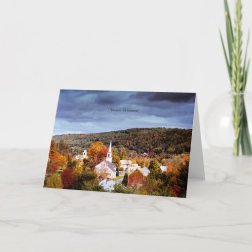 Barnet Vermont autumn in New England Card