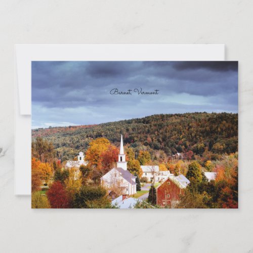 Barnet Vermont colors of autumn Card
