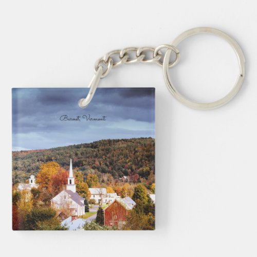 Barnet Vermont colors of autumn Keychain
