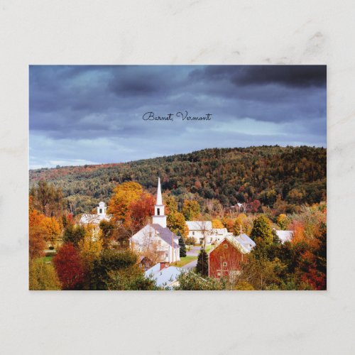Barnet Vermont colors of autumn Postcard