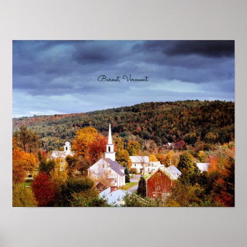 Barnet Vermont colors of autumn Poster