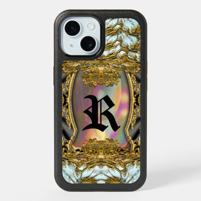 Barnetcue Dubois II Protective Baroque Monogram  iPhone 15 Case (Back)
