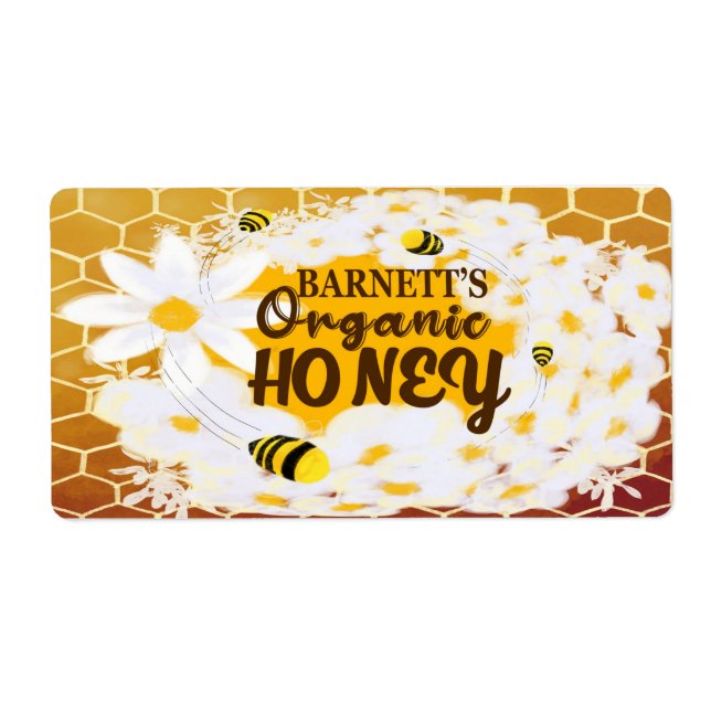 Barnett's Organic Honey - Honey Jars Label (Front)