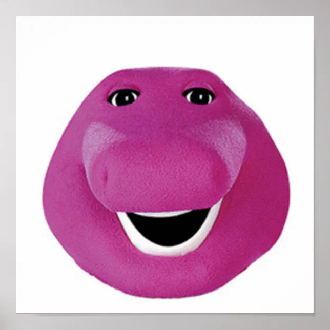 Barney Face Poster | Zazzle