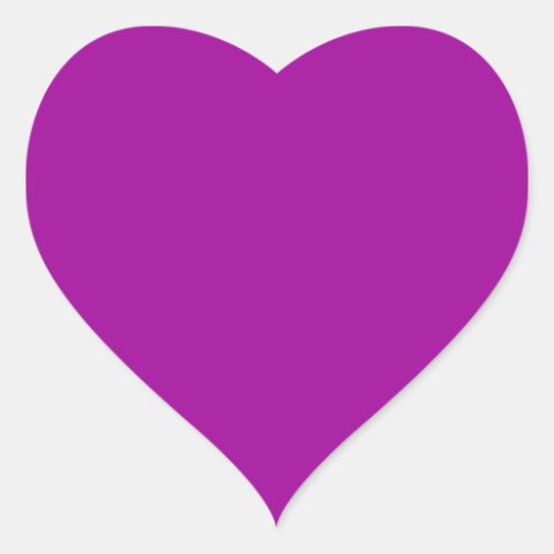  Barney purple solid color  Heart Sticker