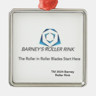 Barney Roller Rink Christmas 2024 Metal Ornament