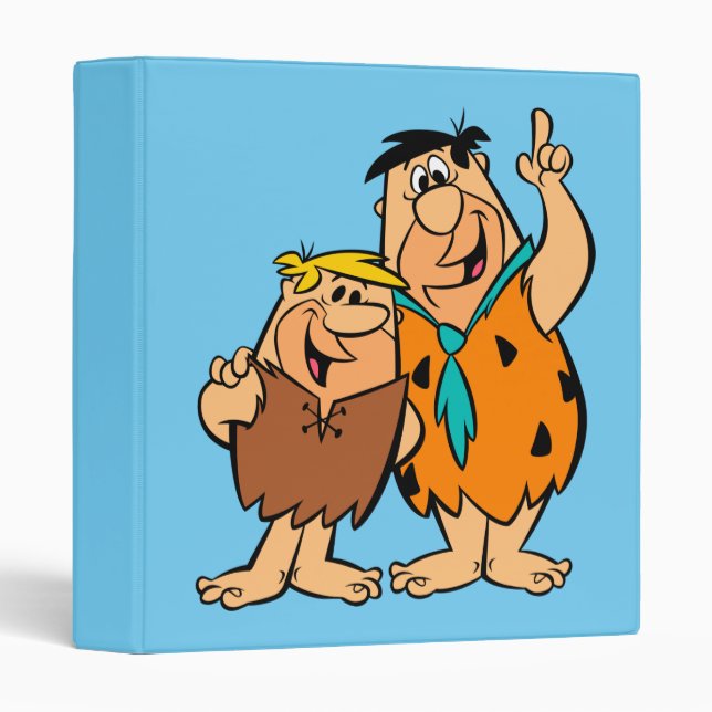 Barney Rubble and Fred Flintstone 3 Ring Binder (Front/Spine)