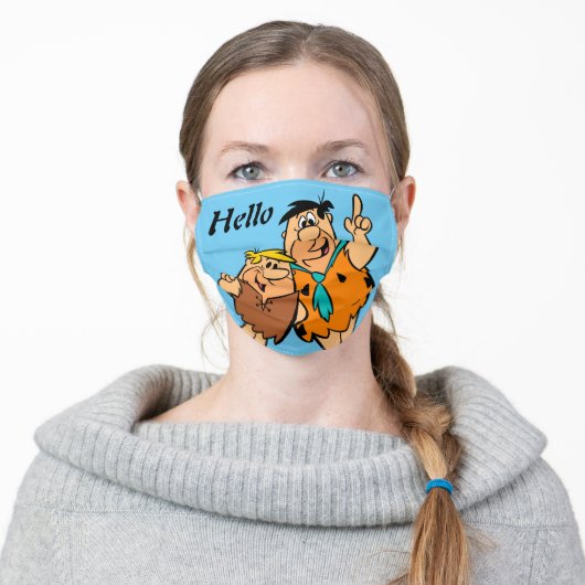 Barney Rubble and Fred Flintstone Adult Cloth Face Mask (Worn)