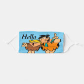 Barney Rubble and Fred Flintstone Adult Cloth Face Mask (Front, Folded)