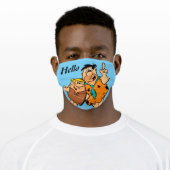 Barney Rubble and Fred Flintstone Adult Cloth Face Mask (Worn)